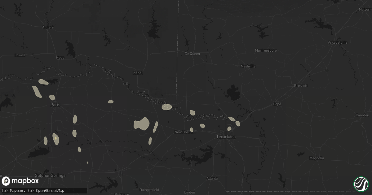 Hail map in Foreman, AR on June 19, 2026