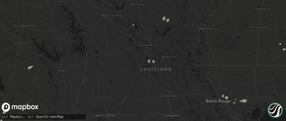 Hail map in Forest Hill, LA on June 19, 2026