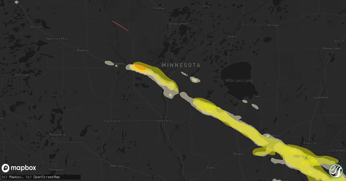 Hail map in Fort Ripley, MN on June 19, 2026