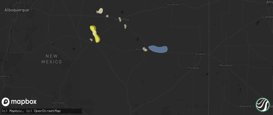 Hail map in Fort Sumner, NM on June 19, 2026