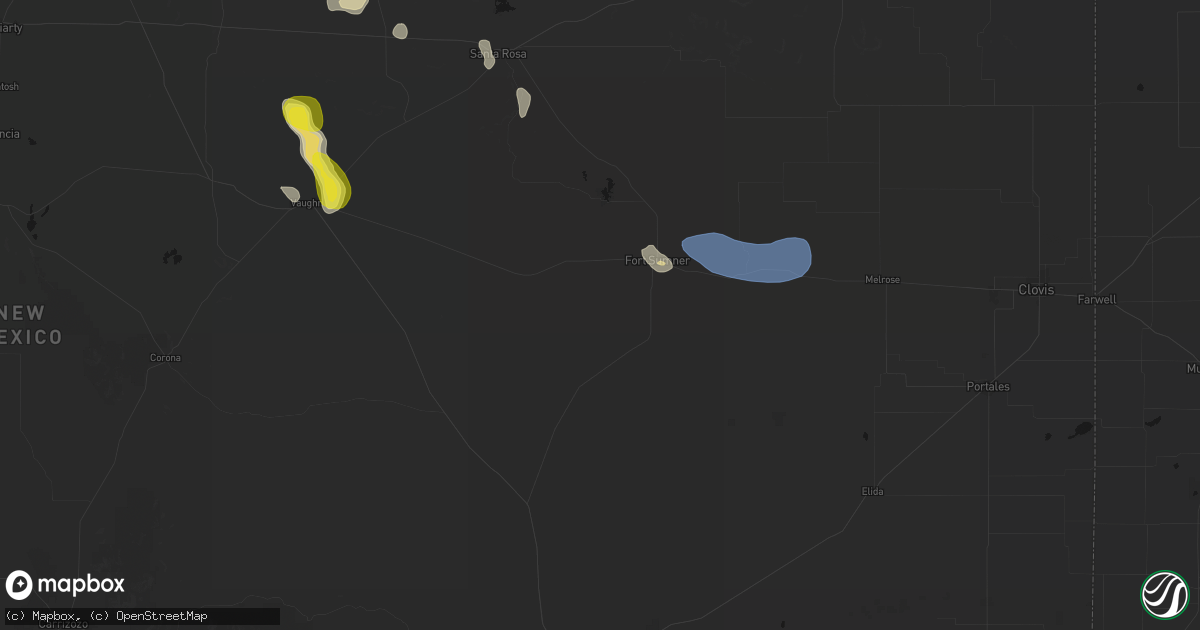 Hail map in Fort Sumner, NM on June 19, 2026