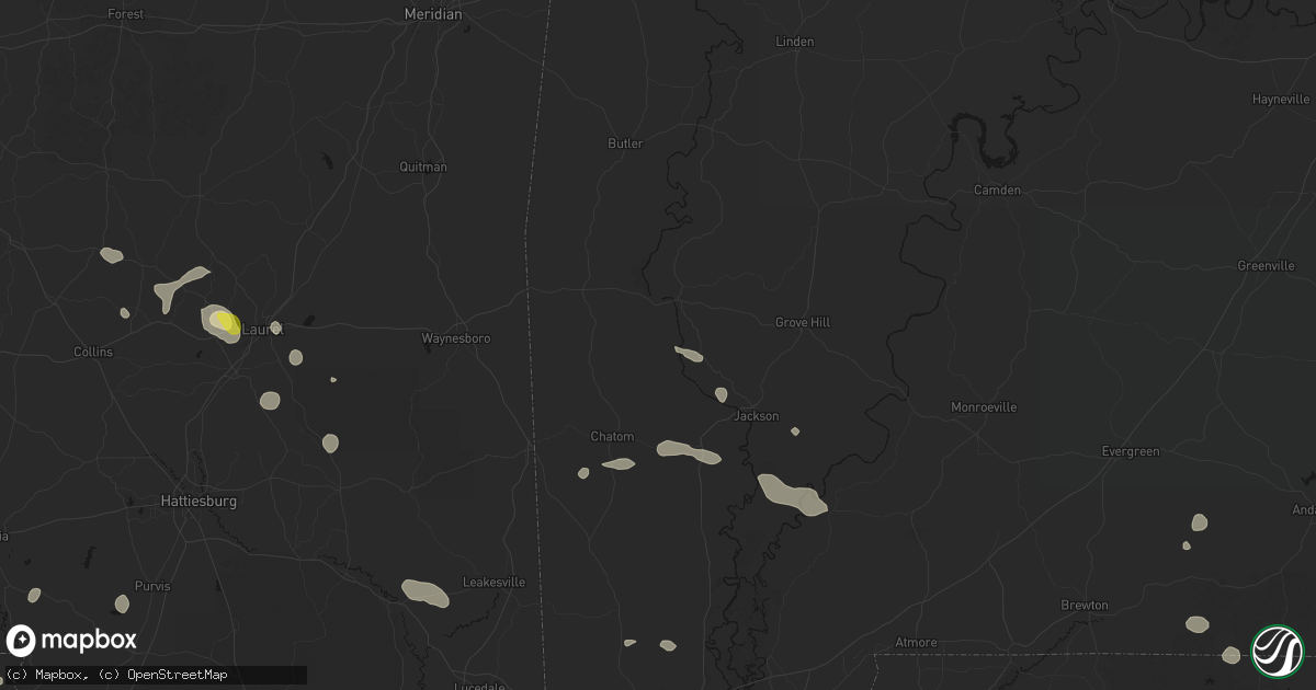 Hail map in Frankville, AL on June 19, 2026