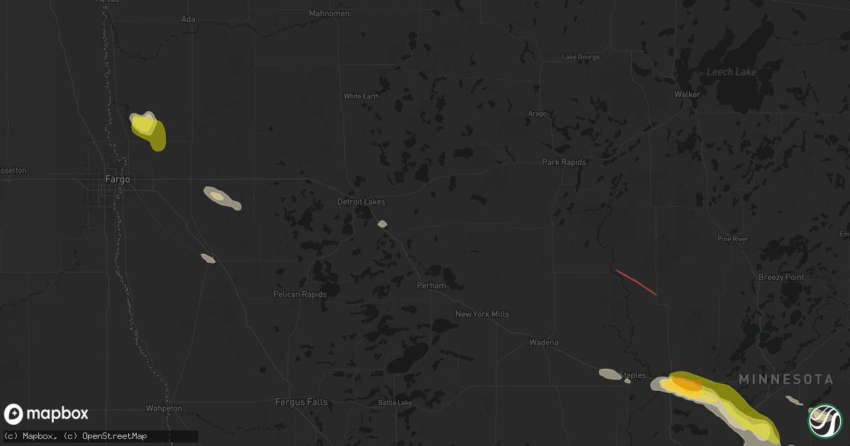 Hail map in Frazee, MN on June 19, 2026