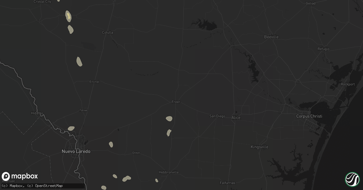 Hail map in Freer, TX on June 19, 2026