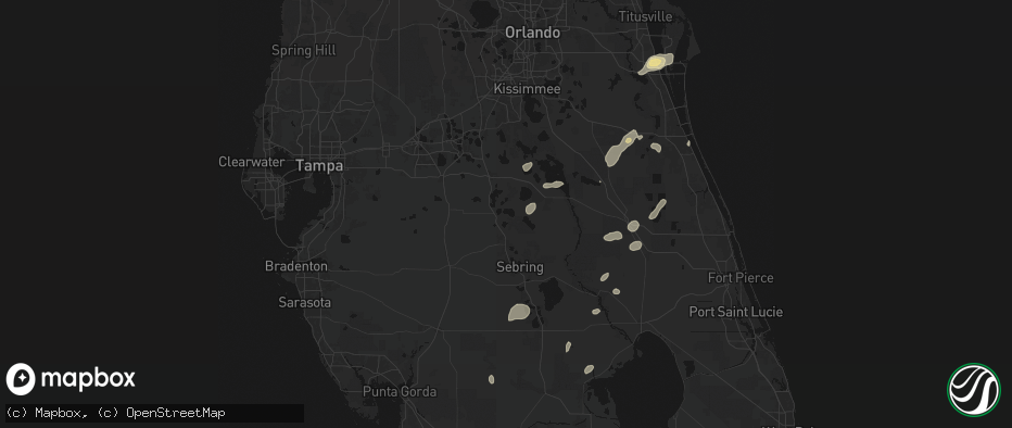 Hail map in Frostproof, FL on June 19, 2026
