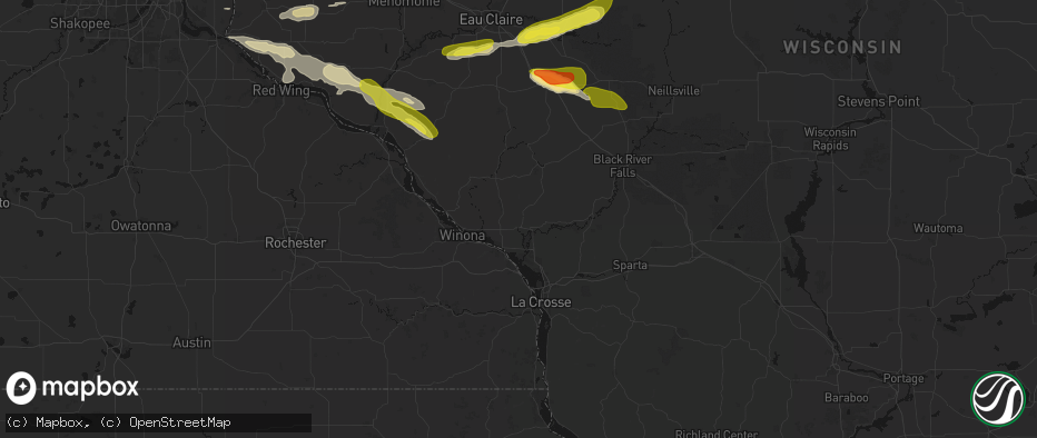 Hail map in Galesville, WI on June 19, 2026