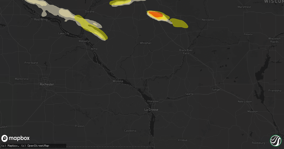 Hail map in Galesville, WI on June 19, 2026