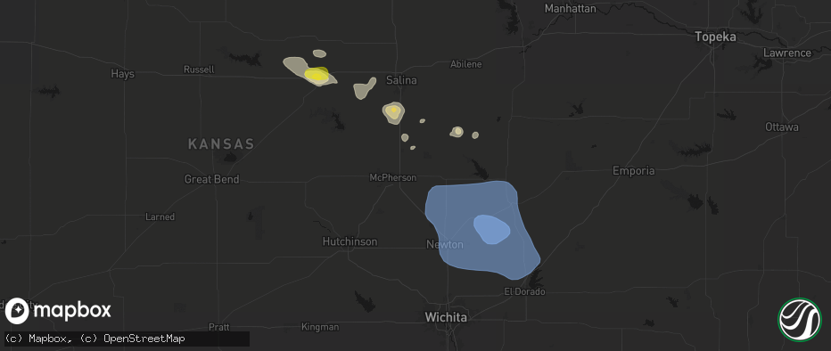 Hail map in Galva, KS on June 19, 2026