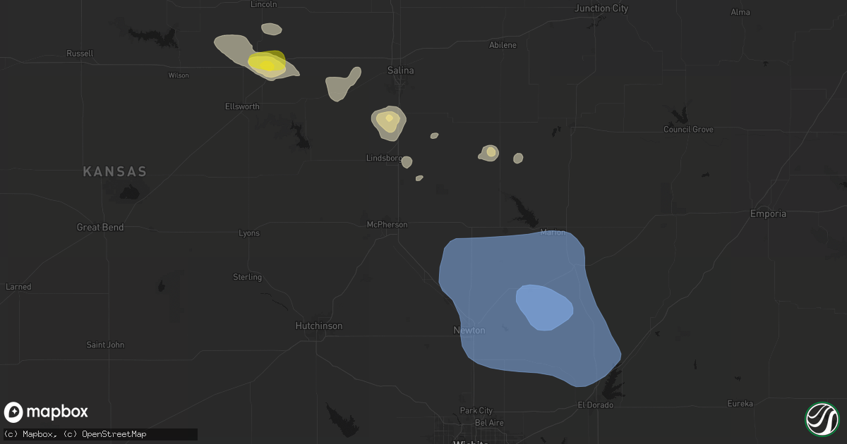 Hail map in Galva, KS on June 19, 2026