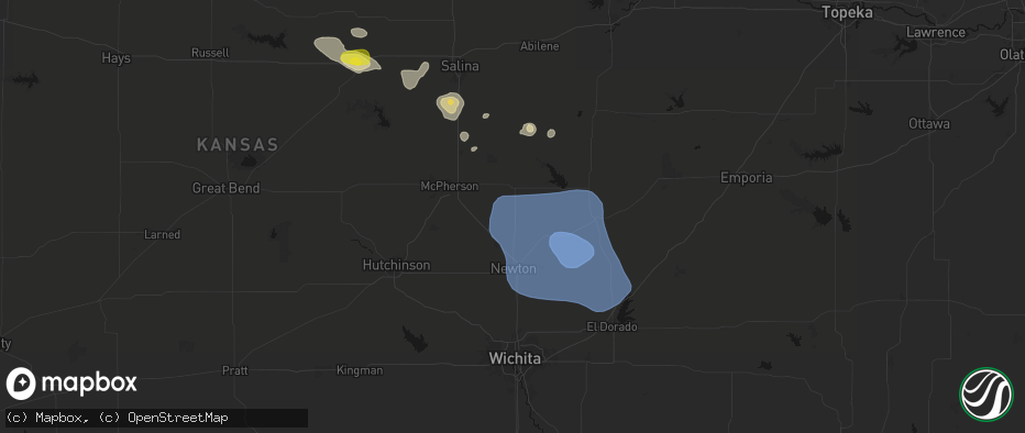 Hail map in Goessel, KS on June 19, 2026