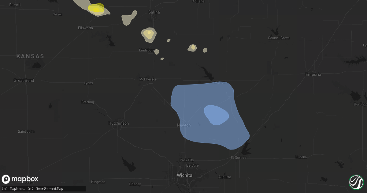Hail map in Goessel, KS on June 19, 2026