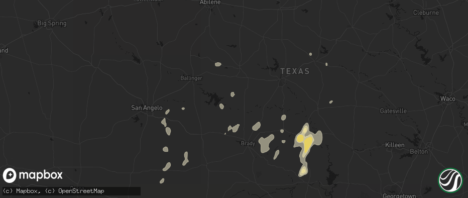 Hail map in Gouldbusk, TX on June 19, 2026