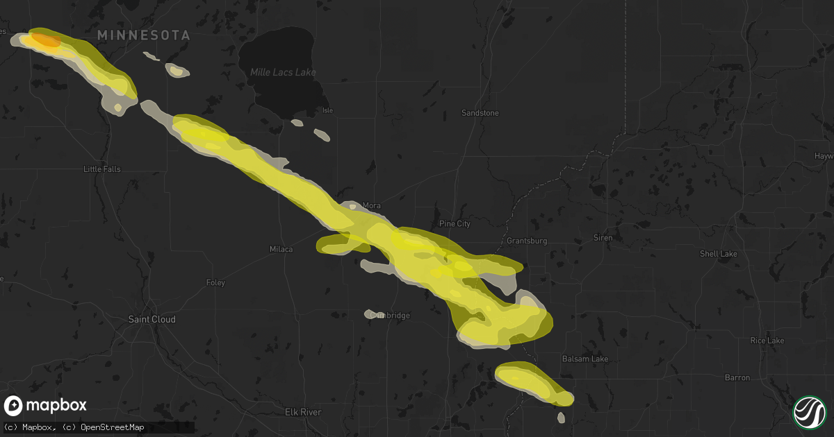 Hail map in Grasston, MN on June 19, 2026