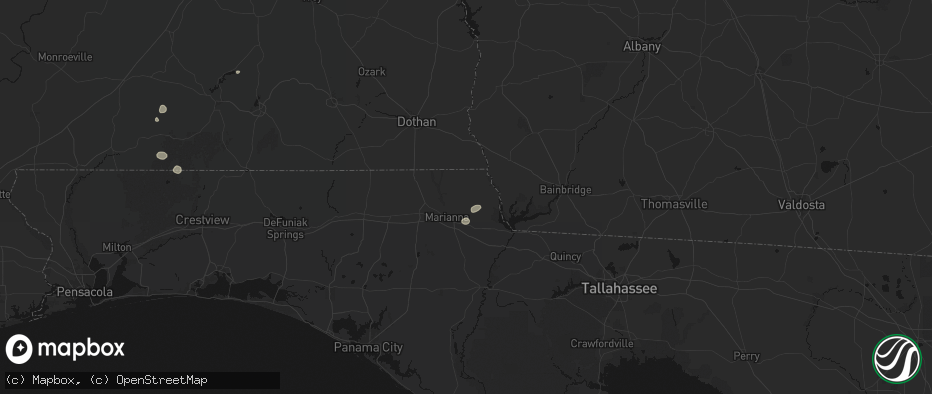 Hail map in Greenwood, FL on June 19, 2026