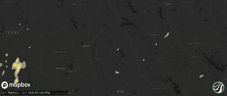 Hail map in Groesbeck, TX on June 19, 2026