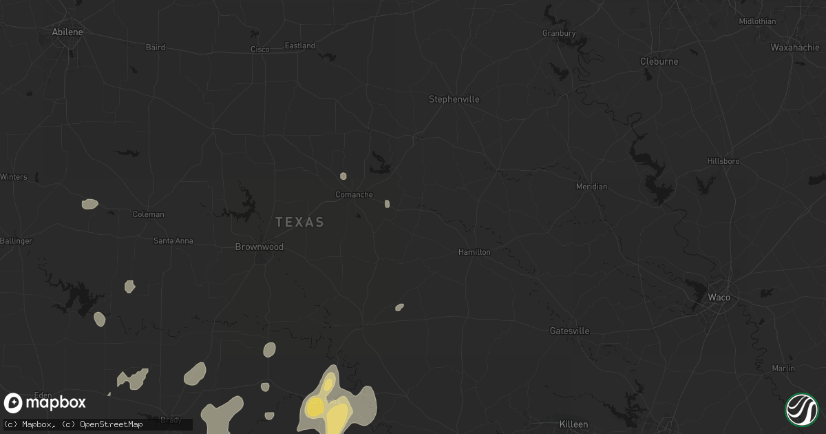 Hail map in Gustine, TX on June 19, 2026