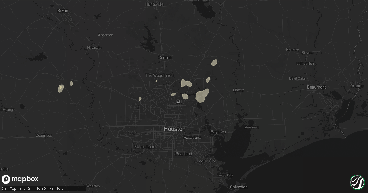 Hail map in Humble, TX on June 19, 2026