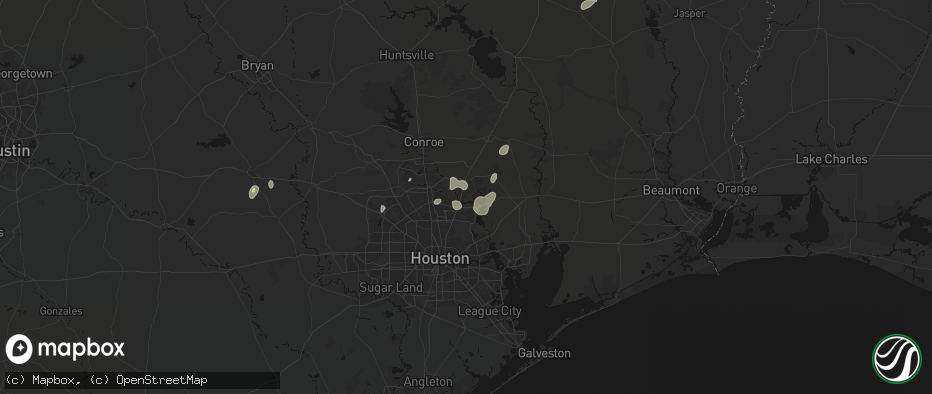 Hail map in Kingwood, TX on June 19, 2026
