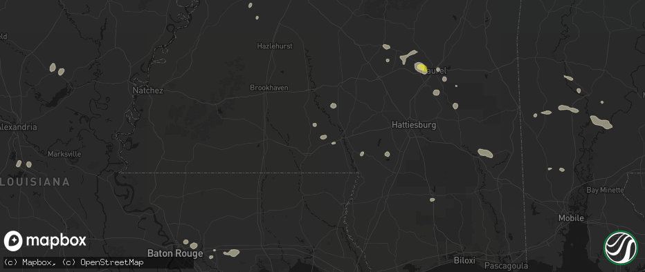Hail map in Kokomo, MS on June 19, 2026