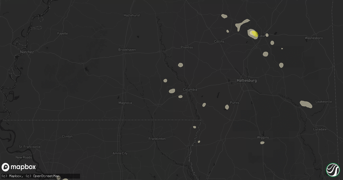Hail map in Kokomo, MS on June 19, 2026