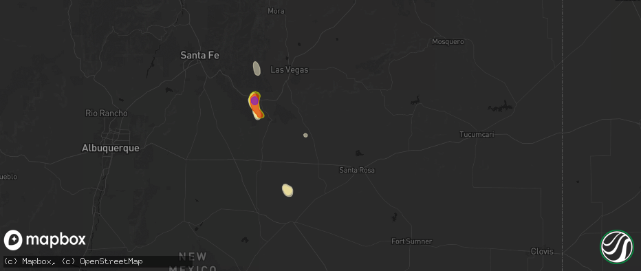 Hail map in La Loma, NM on June 19, 2026