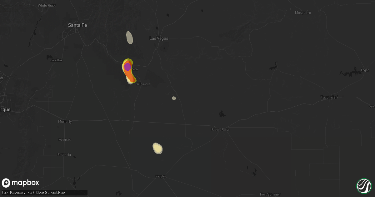 Hail map in La Loma, NM on June 19, 2026