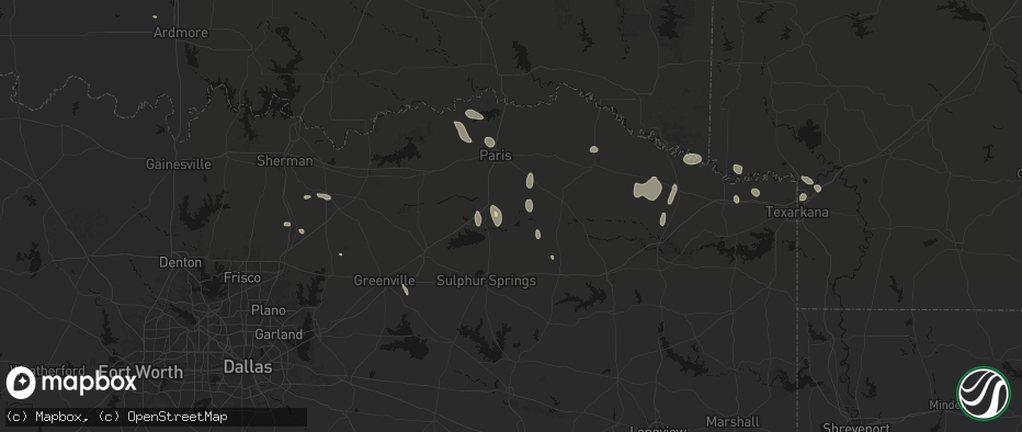 Hail map in Lake Creek, TX on June 19, 2026