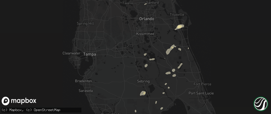 Hail map in Lake Wales, FL on June 19, 2026