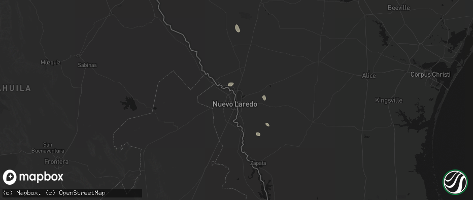 Hail map in Laredo, TX on June 19, 2026