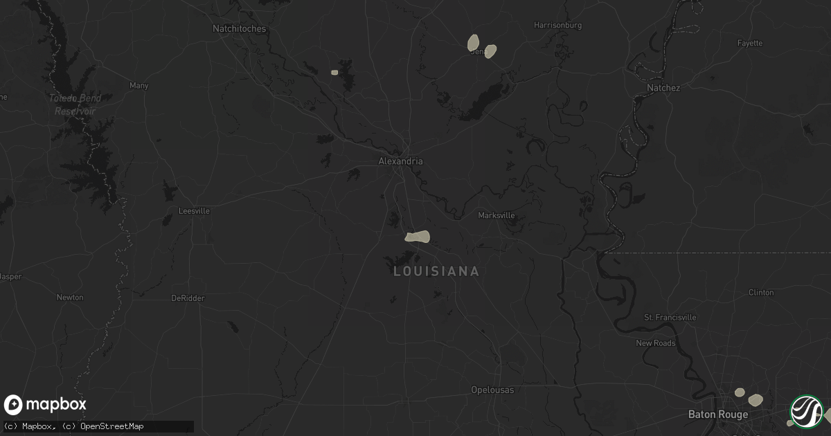 Hail map in Lecompte, LA on June 19, 2026