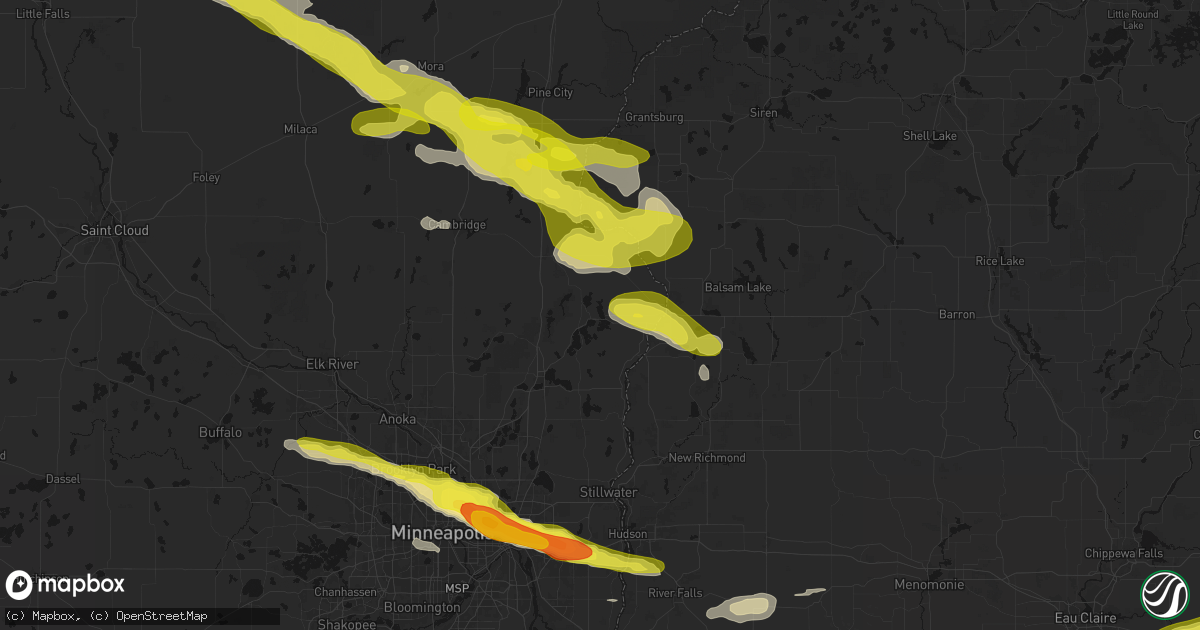 Hail map in Lindstrom, MN on June 19, 2026