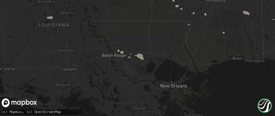 Hail map in Livingston, LA on June 19, 2026