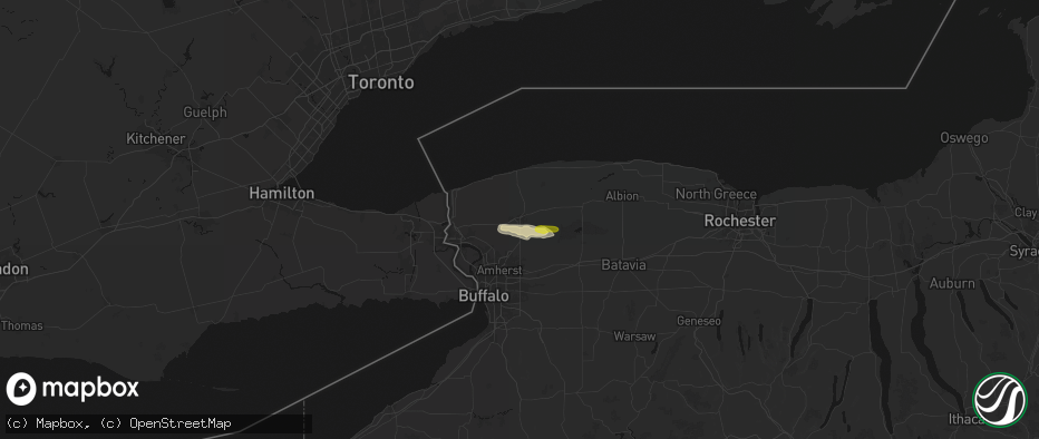 Hail map in Lockport, NY on June 19, 2026