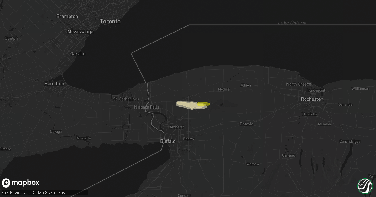 Hail map in Lockport, NY on June 19, 2026