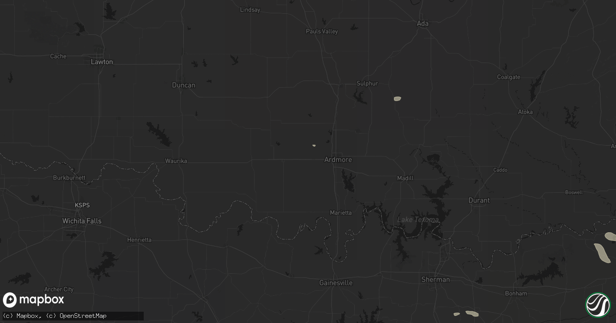 Hail map in Lone Grove, OK on June 19, 2026