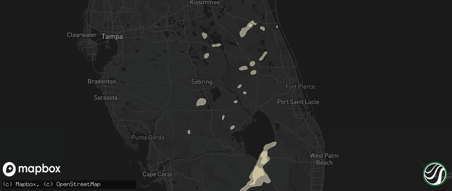 Hail map in Lorida, FL on June 19, 2026