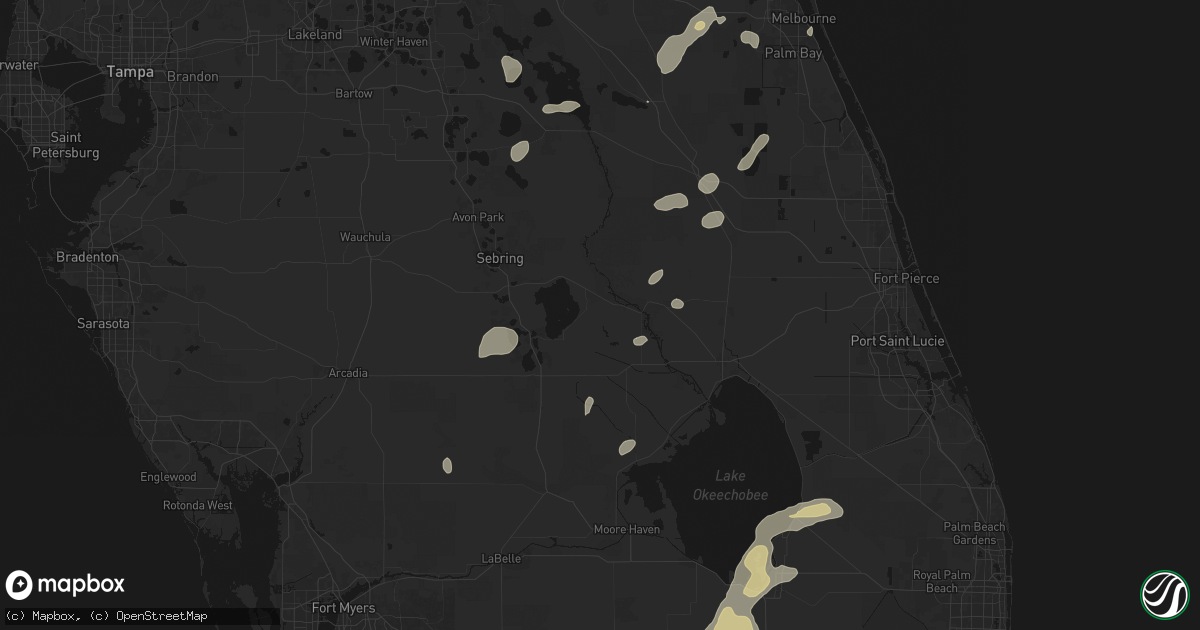 Hail map in Lorida, FL on June 19, 2026