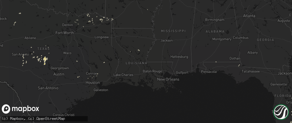Hail map in Louisiana on June 19, 2026