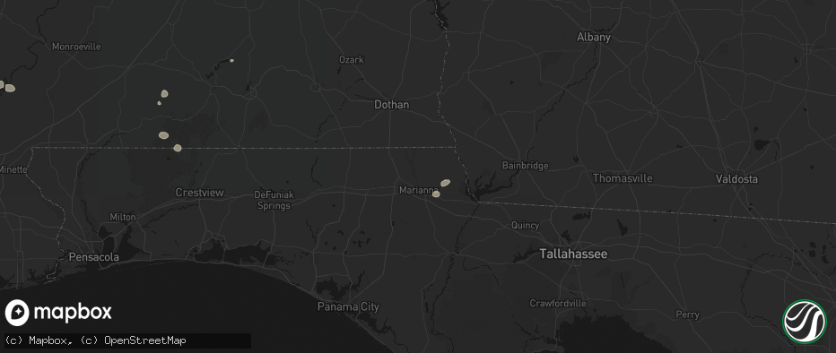 Hail map in Marianna, FL on June 19, 2026