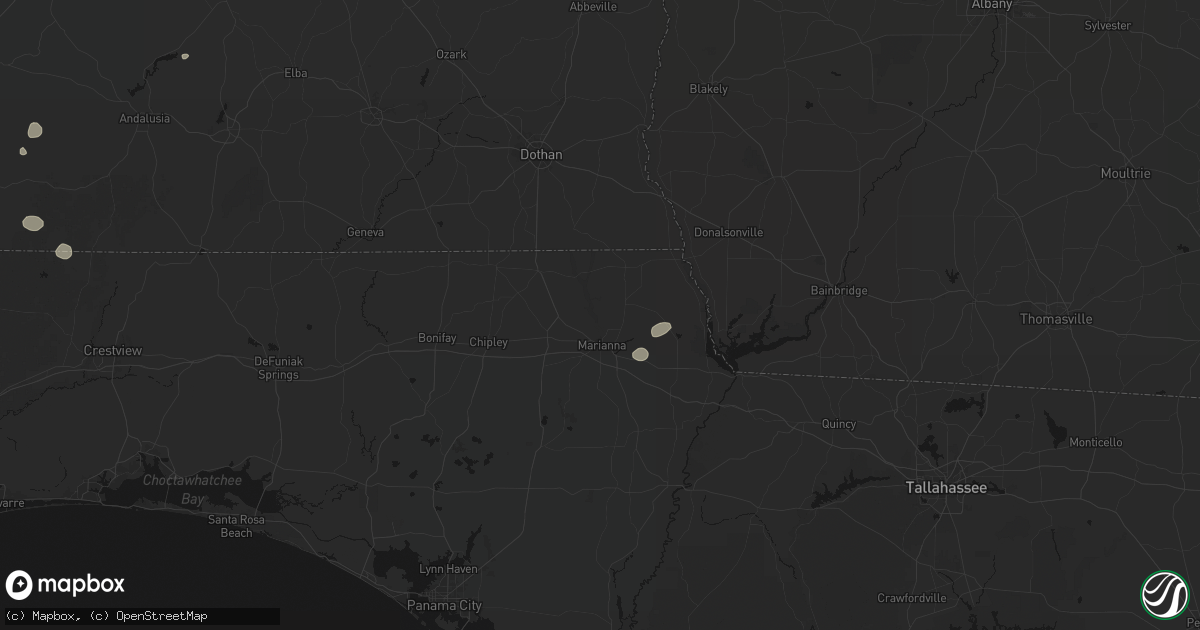 Hail map in Marianna, FL on June 19, 2026