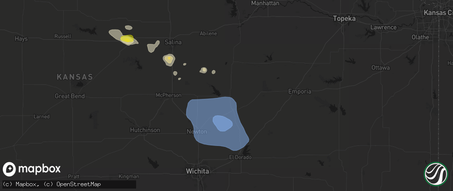 Hail map in Marion, KS on June 19, 2026