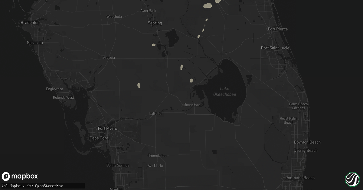 Hail map in Moore Haven, FL on June 19, 2026