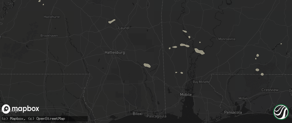 Hail map in Neely, MS on June 19, 2026