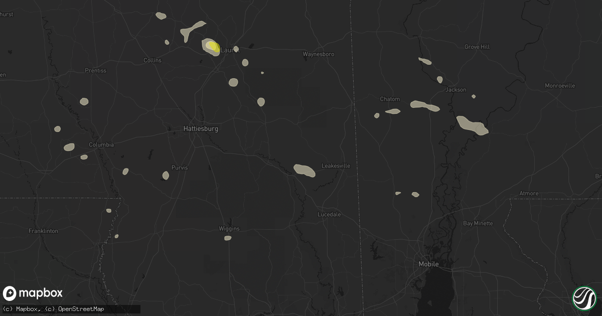 Hail map in Neely, MS on June 19, 2026