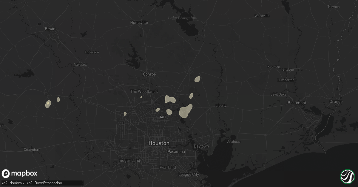 Hail map in New Caney, TX on June 19, 2026