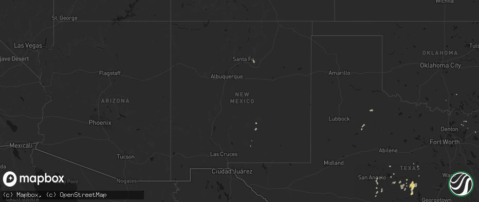 Hail map in New Mexico on June 19, 2026