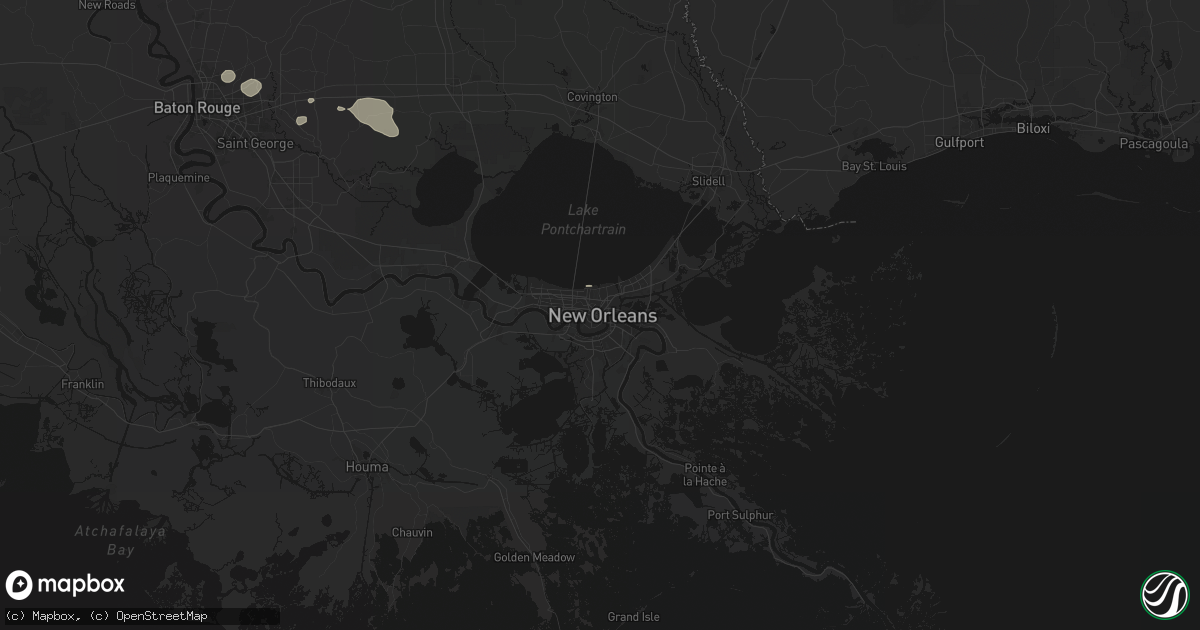 Hail map in New Orleans, LA on June 19, 2026