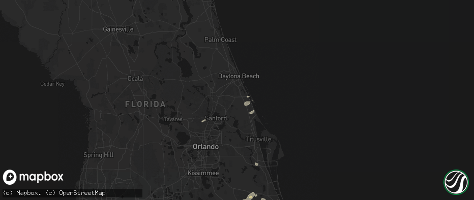 Hail map in New Smyrna Beach, FL on June 19, 2026