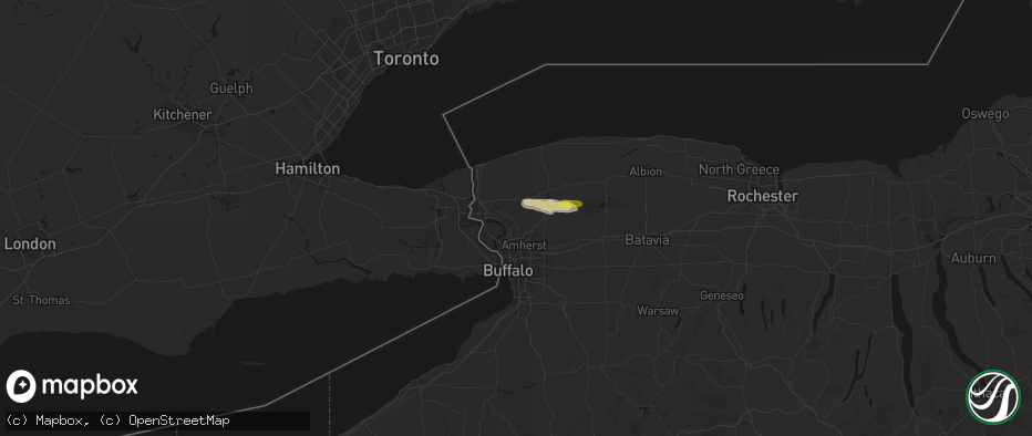 Hail map in North Tonawanda, NY on June 19, 2026