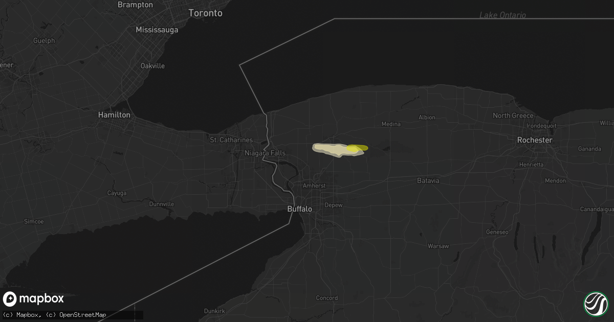 Hail map in North Tonawanda, NY on June 19, 2026